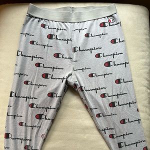 grey all-over logo champion leggings